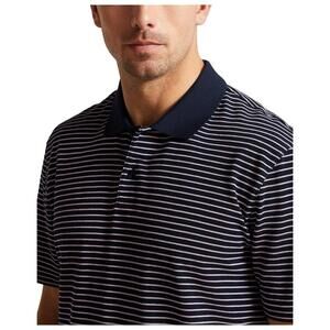 TED BAKER NWT MENS COTTON RAVENS SS STRIPED PIQUE POLO IN NAVY-SIZE 6|US XXL